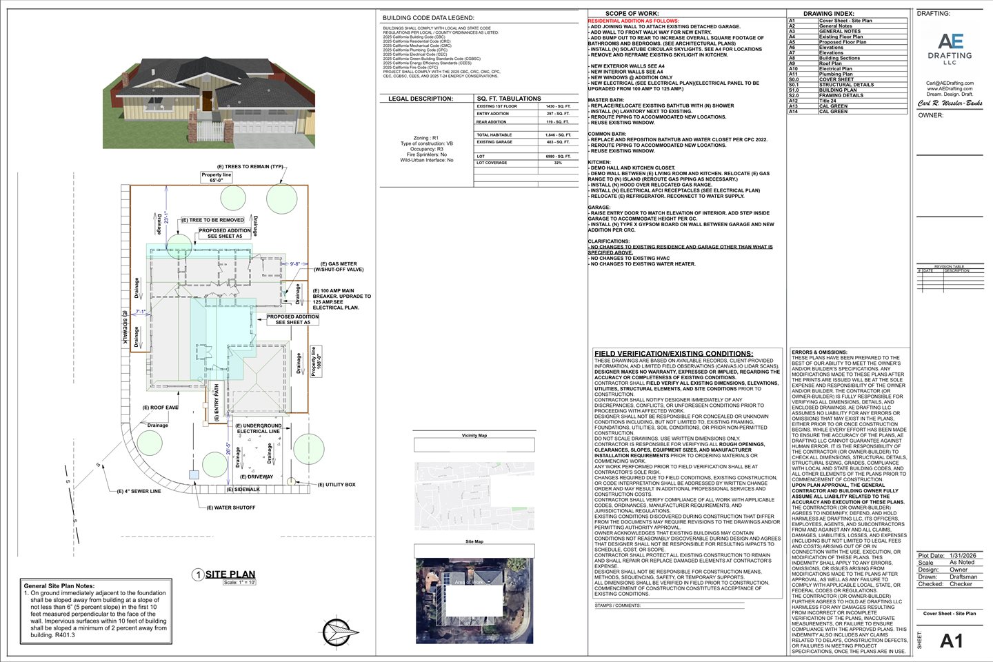 Davis remodel plan sheet Proposed plan