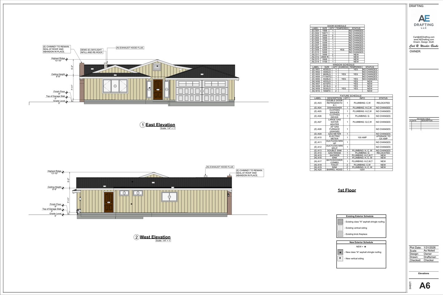 Davis remodel plan sheet A6