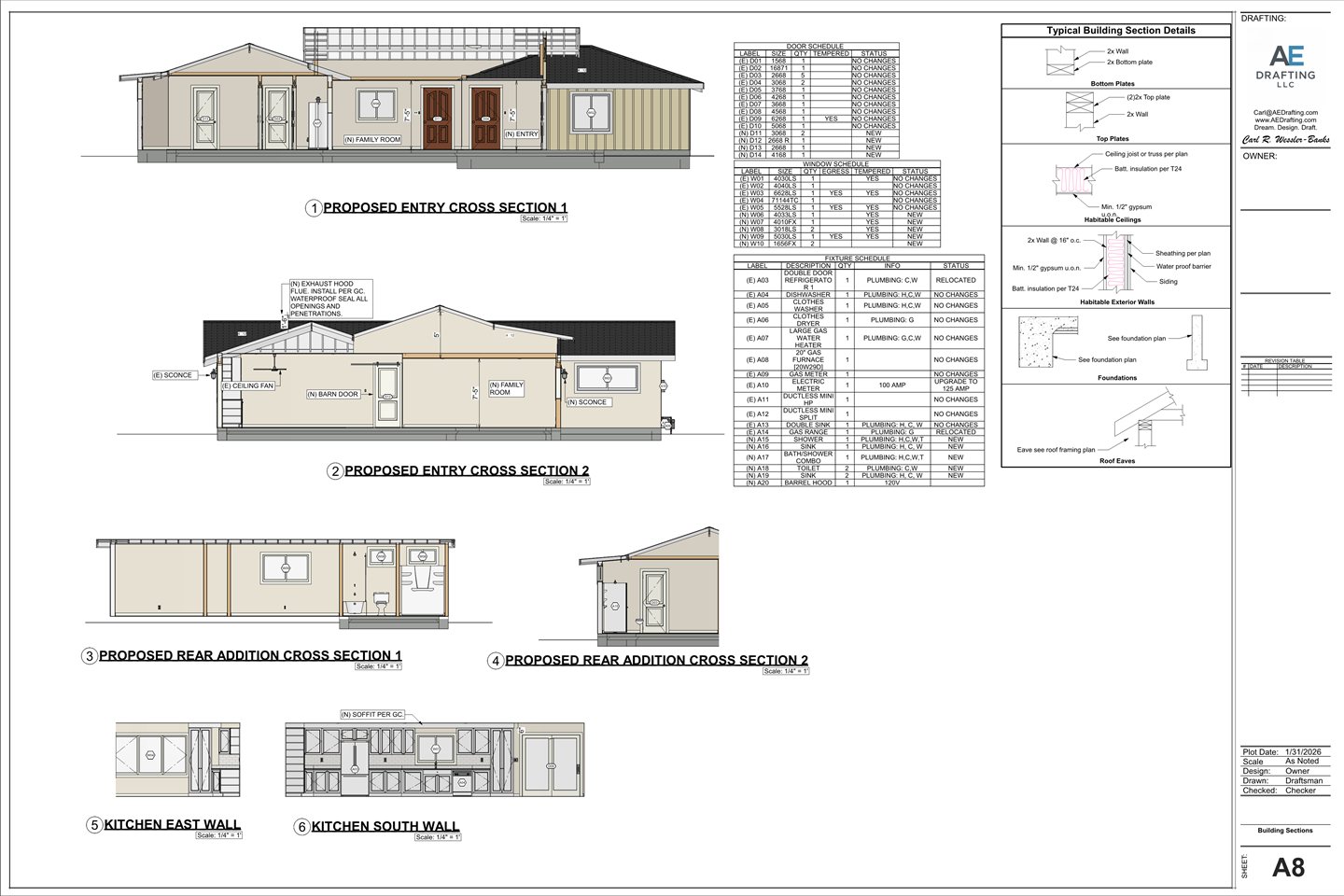 Davis remodel plan sheet A8