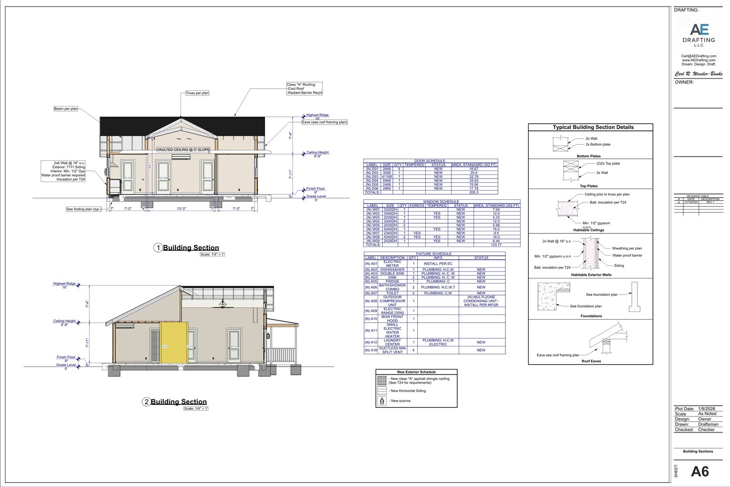 New Farm-Style ADU plan sheet