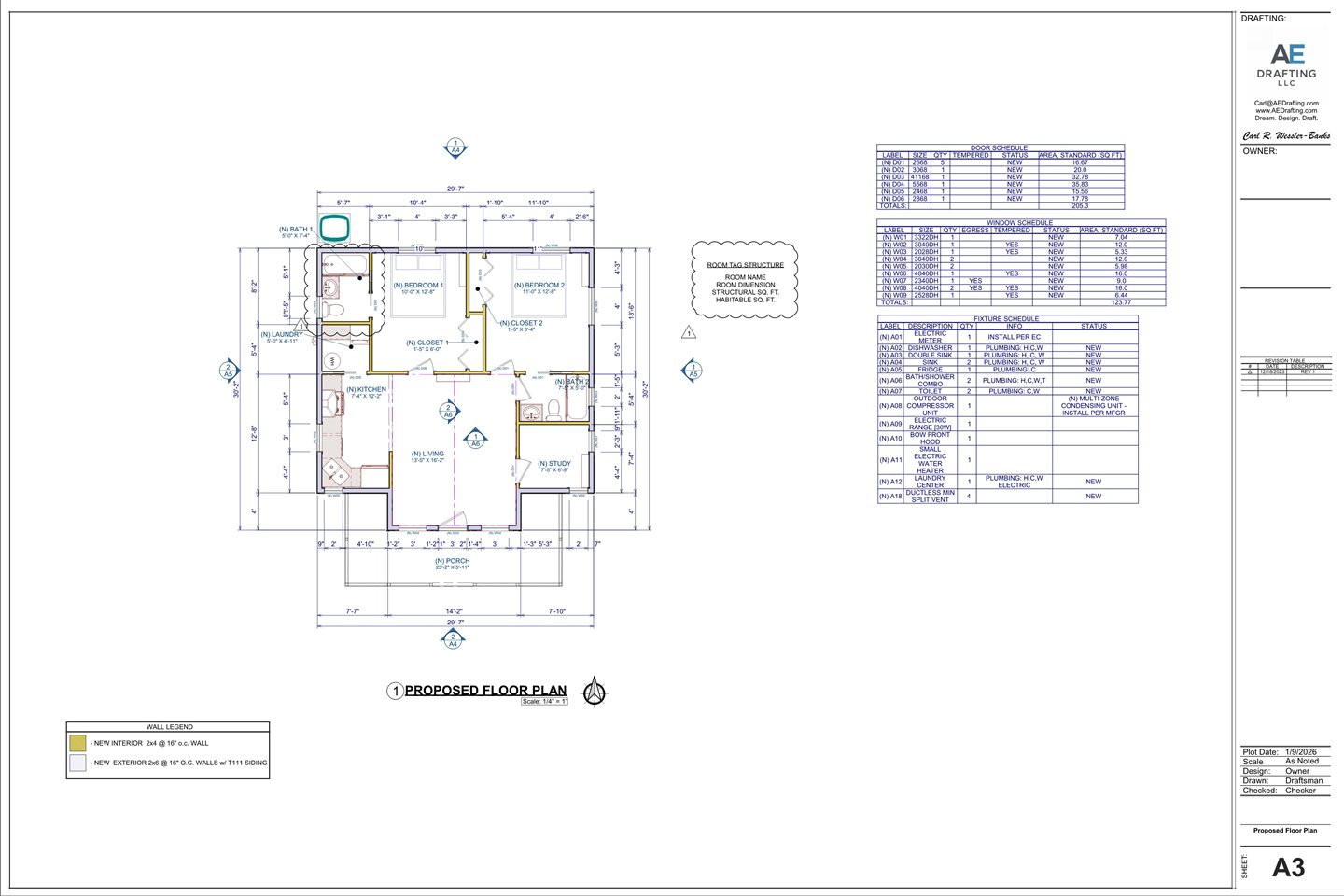 New Farm-Style ADU plan sheet