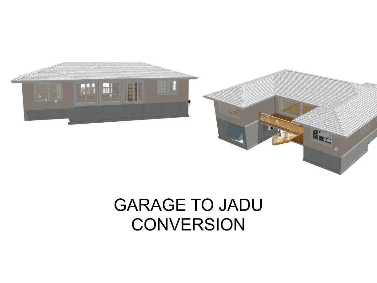 Garage to JADU conversion plan set cover sheet, Napa